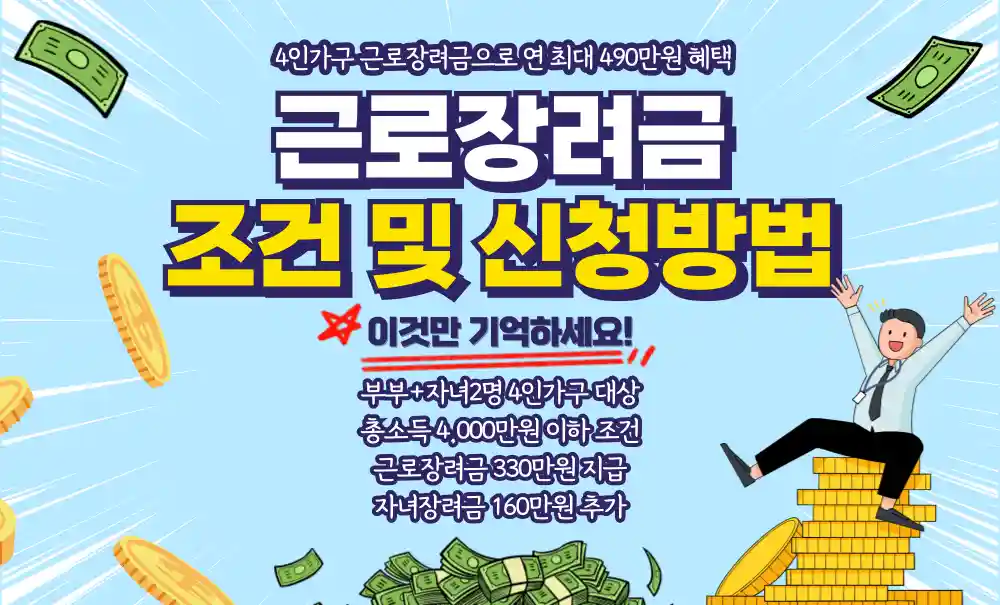 근로장려금 신청방법과 소득기준 자격요건 정리 이미지